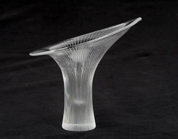 KONSTGLAS / VAS, "Kantarell" sign. Tapio Wirkkala - Iittala -55.