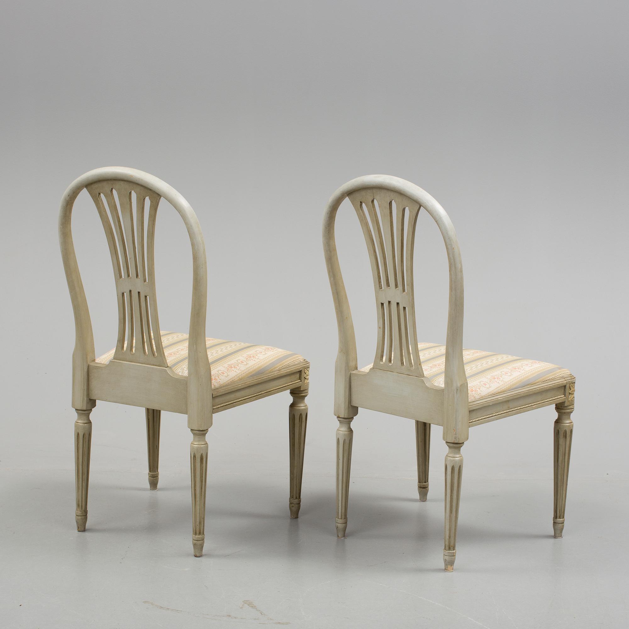 STOLAR, 8 st, Gustaviansk stil, 1900-talets första hälft.