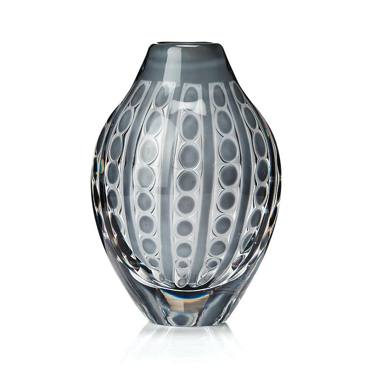 Edvin Öhrström, an "Ariel" glass vase, Orrefors, Sweden 1960.