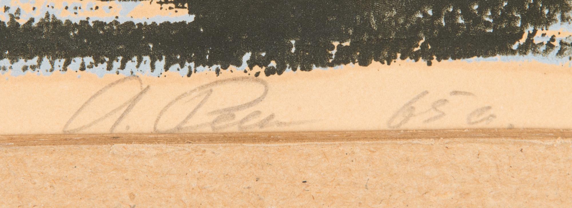Aleksander Peek, serigrafia, signeerattu ja päivätty -65.