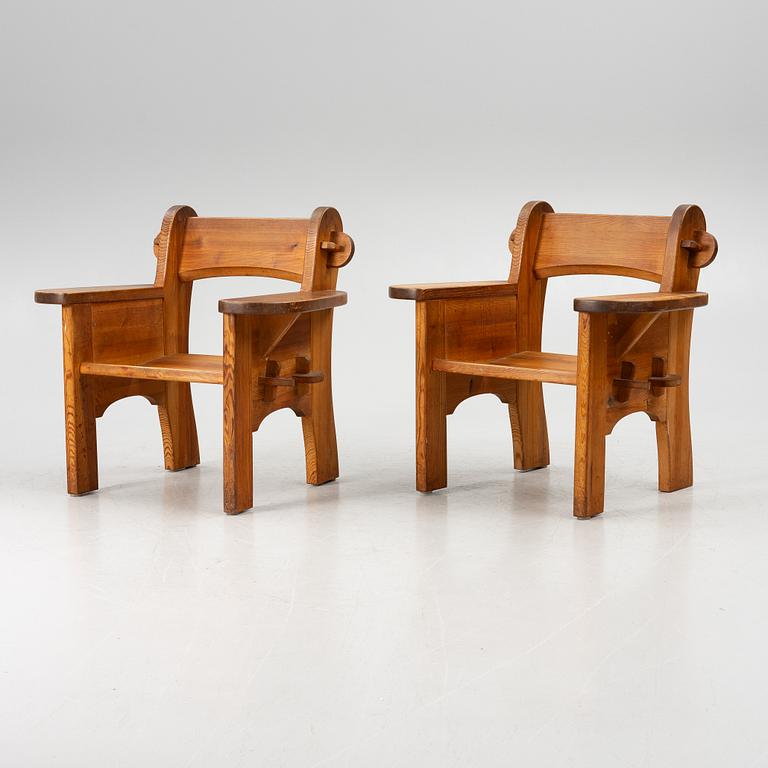 David Rosén, a pair of 'Berga' armchairs, Nordiska Kompaniet, 1940s.