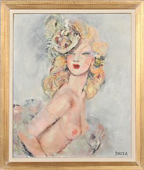 OKÄND KONSTNÄR, olja på duk,  signerad Dazza, 1900-tal.