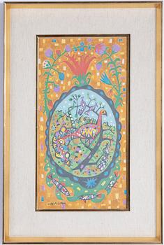 Uno Vallman, Composition with birds.