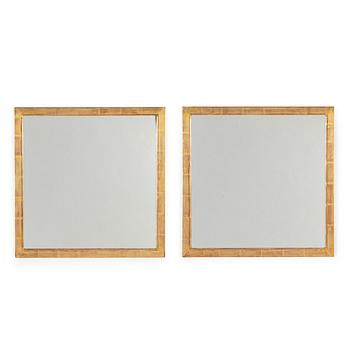 A pair of Swedish Modern mirrors, mid 20th Century.