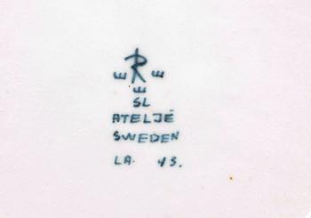 FAT, 2 st. Sylvia Leuchovius, Rörstrand.