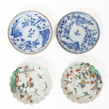 Five cups and four dishes, Qing dynasty, Kangxi (1662-1722).