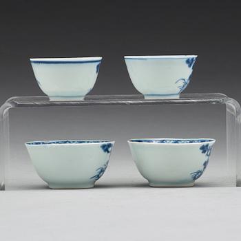 A set of four cups with stands, Qing dynasty, Qianlong (1736-95).