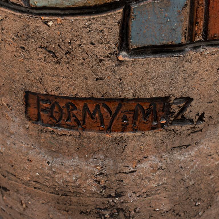 MARIAN ZAWADZKI, a large ceramic vase from Tilgmans, signed.