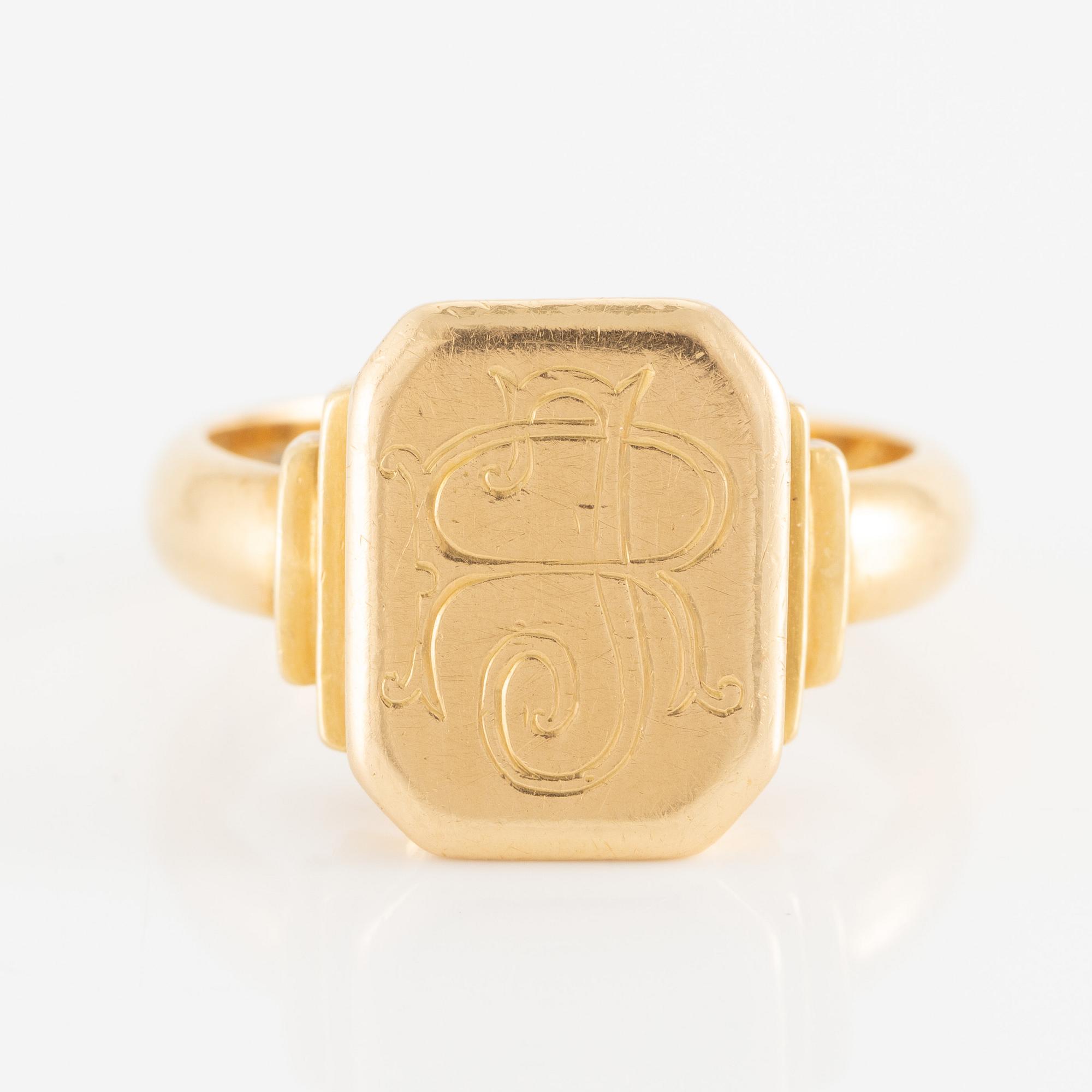 Sigillring 20K guld.