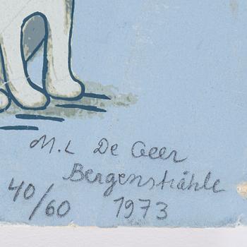 MARIE LOUISE EKMAN DE GEER, silkscreen, signed and numbered 40/60.