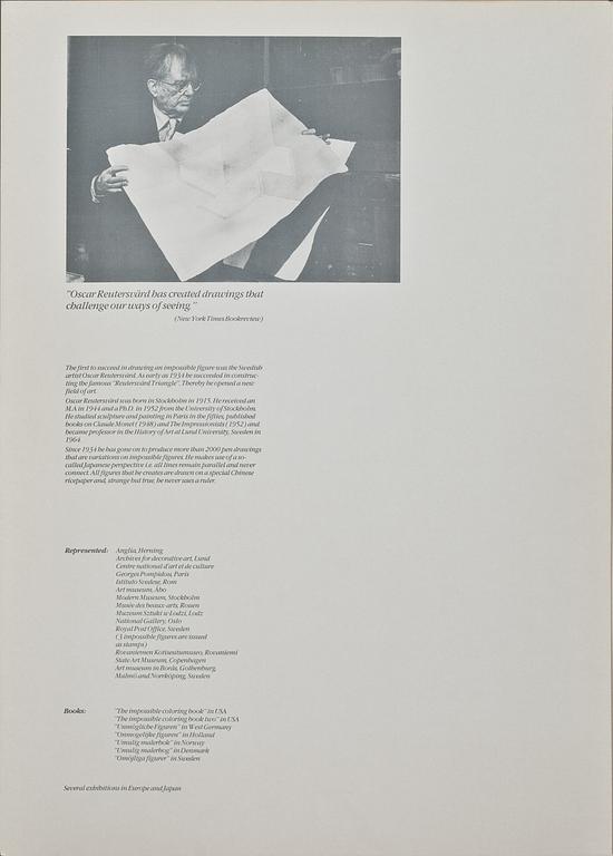 OSCAR REUTERSVÄRD, färglitografier, 2 st, signerade och numrerade 50 resp 71/200.