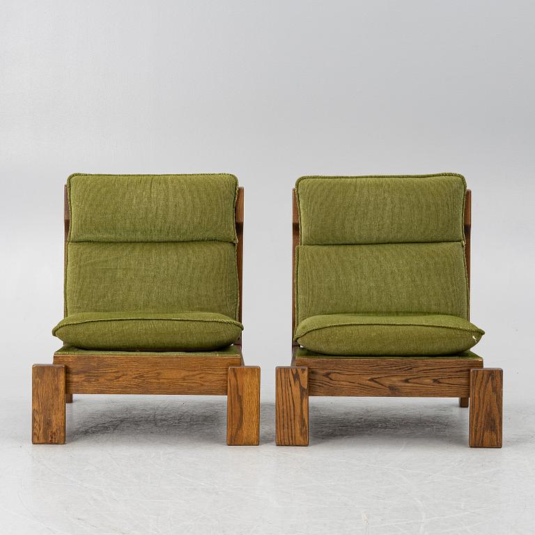 Armchairs, a pair, 1970s.