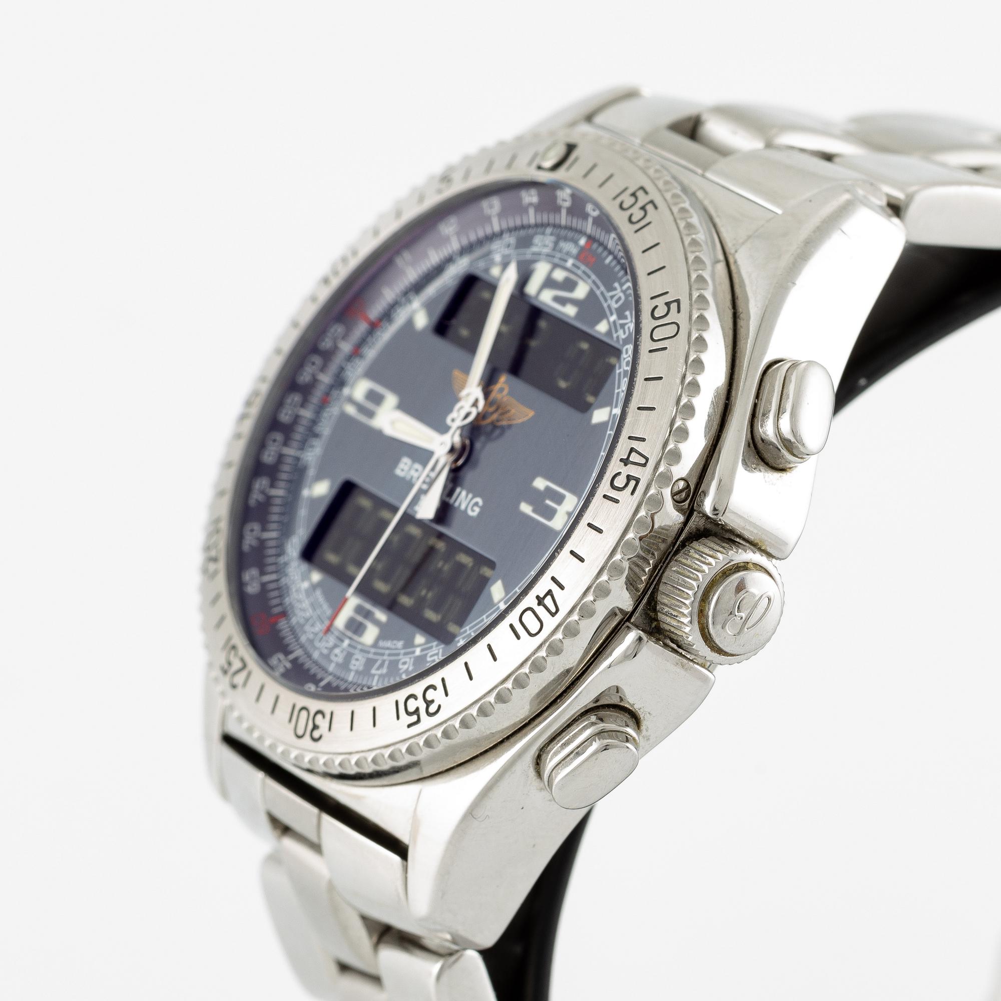 Breitling, B-1, wristwatch, chronograph, 43.2 mm.