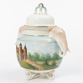 Rörstrand, urn with lid, late 19th century.