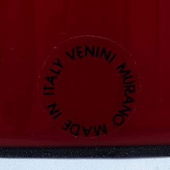 TIMO SARPANEVA, A DECANTER. Tuuli (Wind). Signed Venini 90 Sarpaneva.