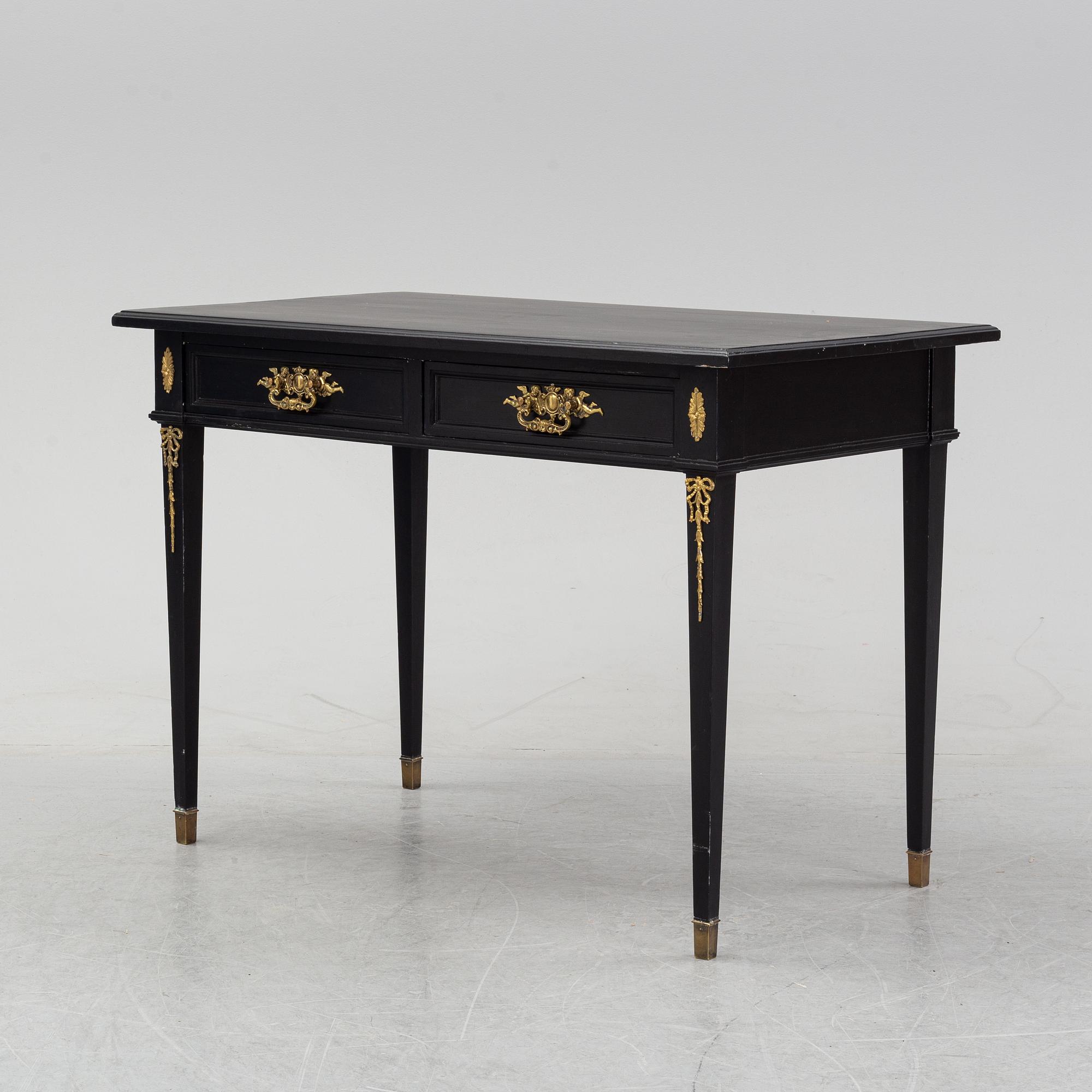 A painted desk, early 20th Century.