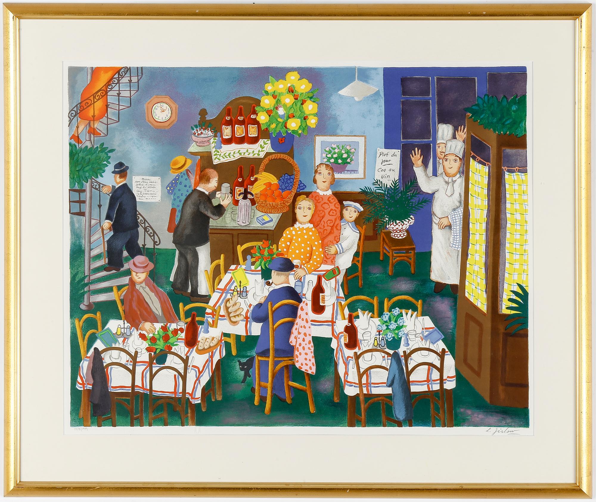 LENNART JIRLOW, färglitografi, signerad med blyerts och numrerad 1417/1999.