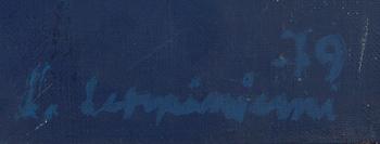 LIISA LEPPINIEMI-MONTONEN, öljy kankaalle, signeerattu ja päivätty -79.