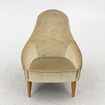 Kerstin Hörlin-Holmquist, Fåtölj, "Lilla Eva", ur serien "Paradiset", Nordiska Kompaniet, Nyköping, 1950/60-tal.