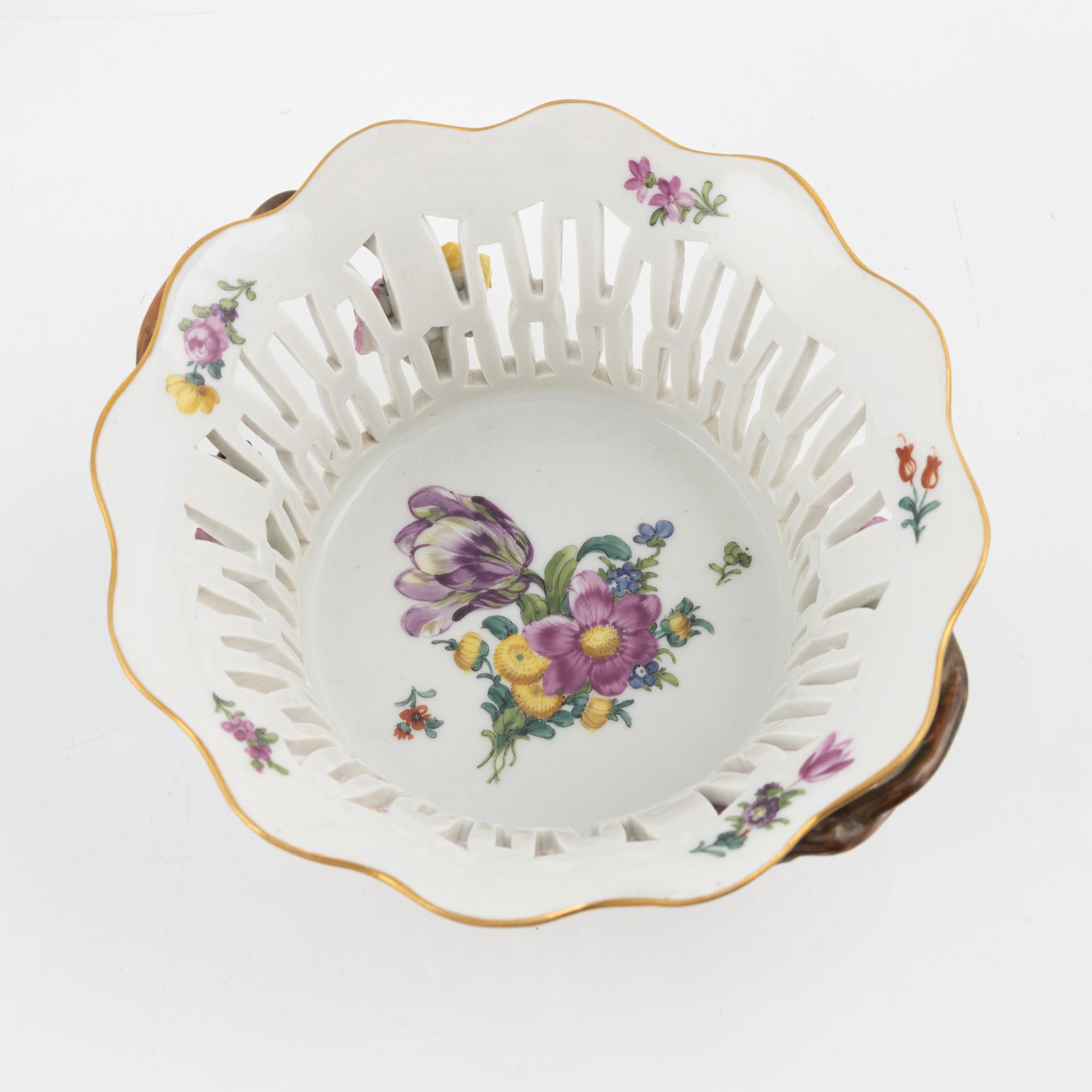 A porcelain bowl with saucer, Royal Copenhagen, Denmark.