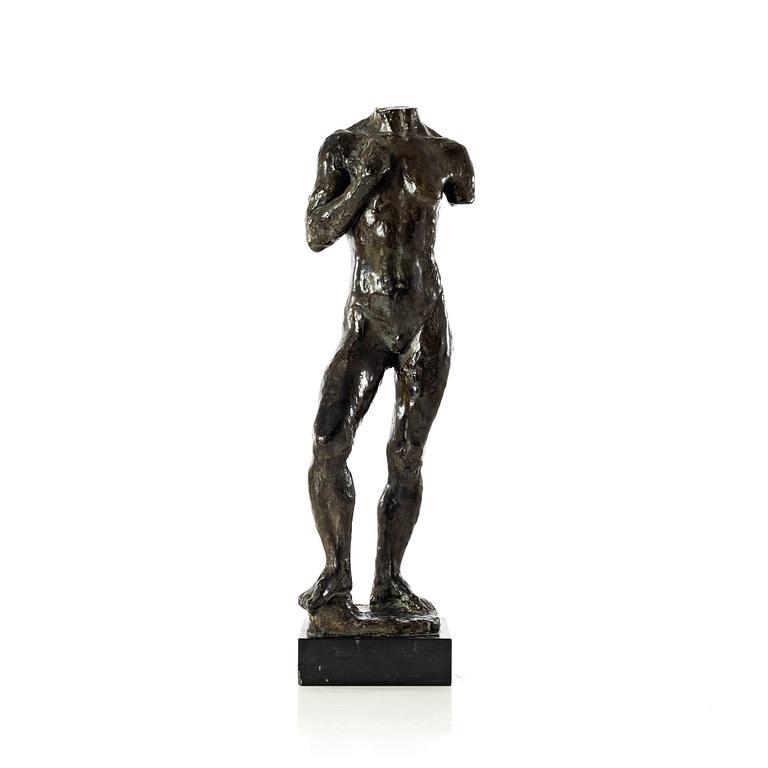 Gudmar Olovson, skulptur. Signerad. Numrerad. Gjutarstämpel. Brons, total höjd 50 cm, längd 14 cm.