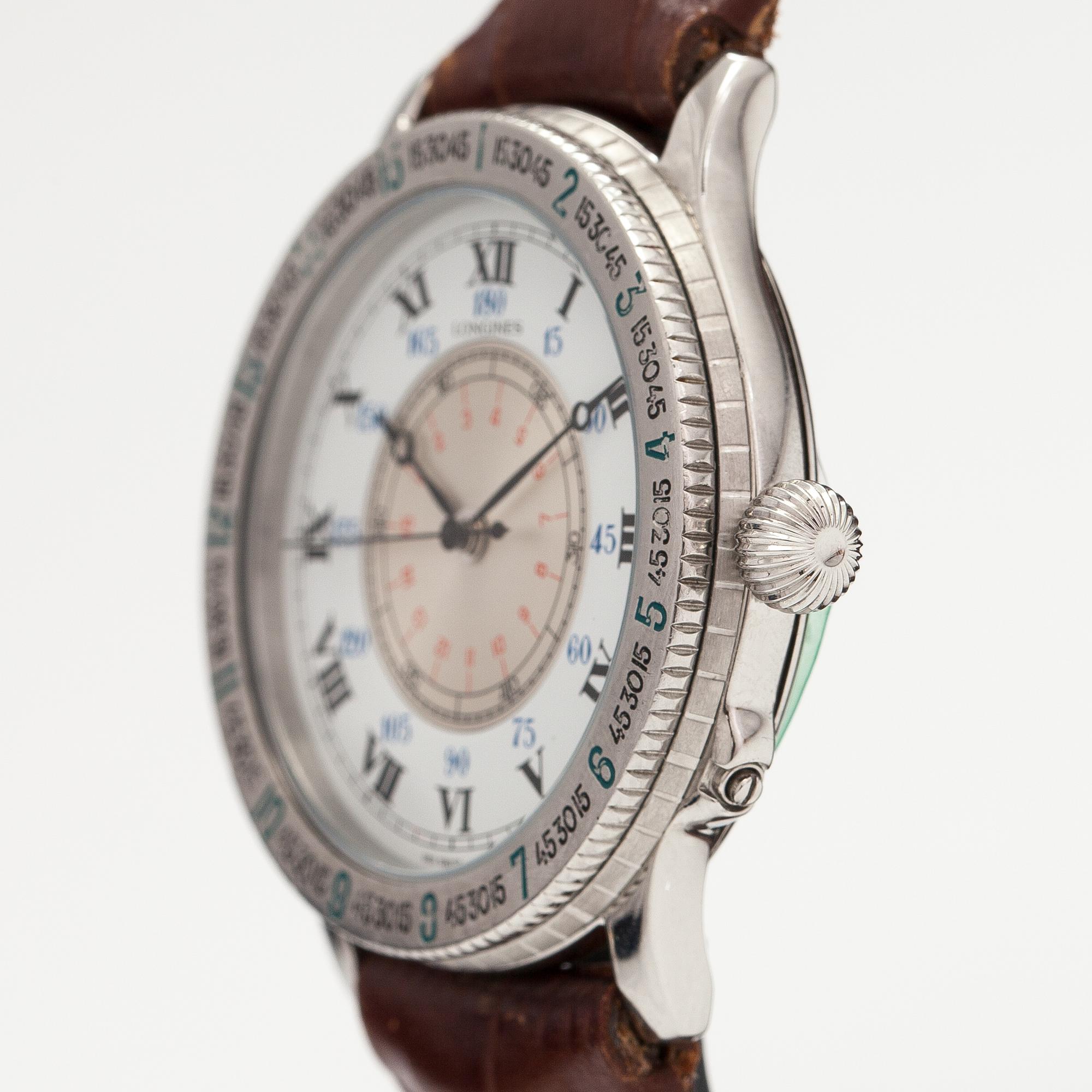 LONGINES, Lindberg hour angle, wristwatch, 38 mm.