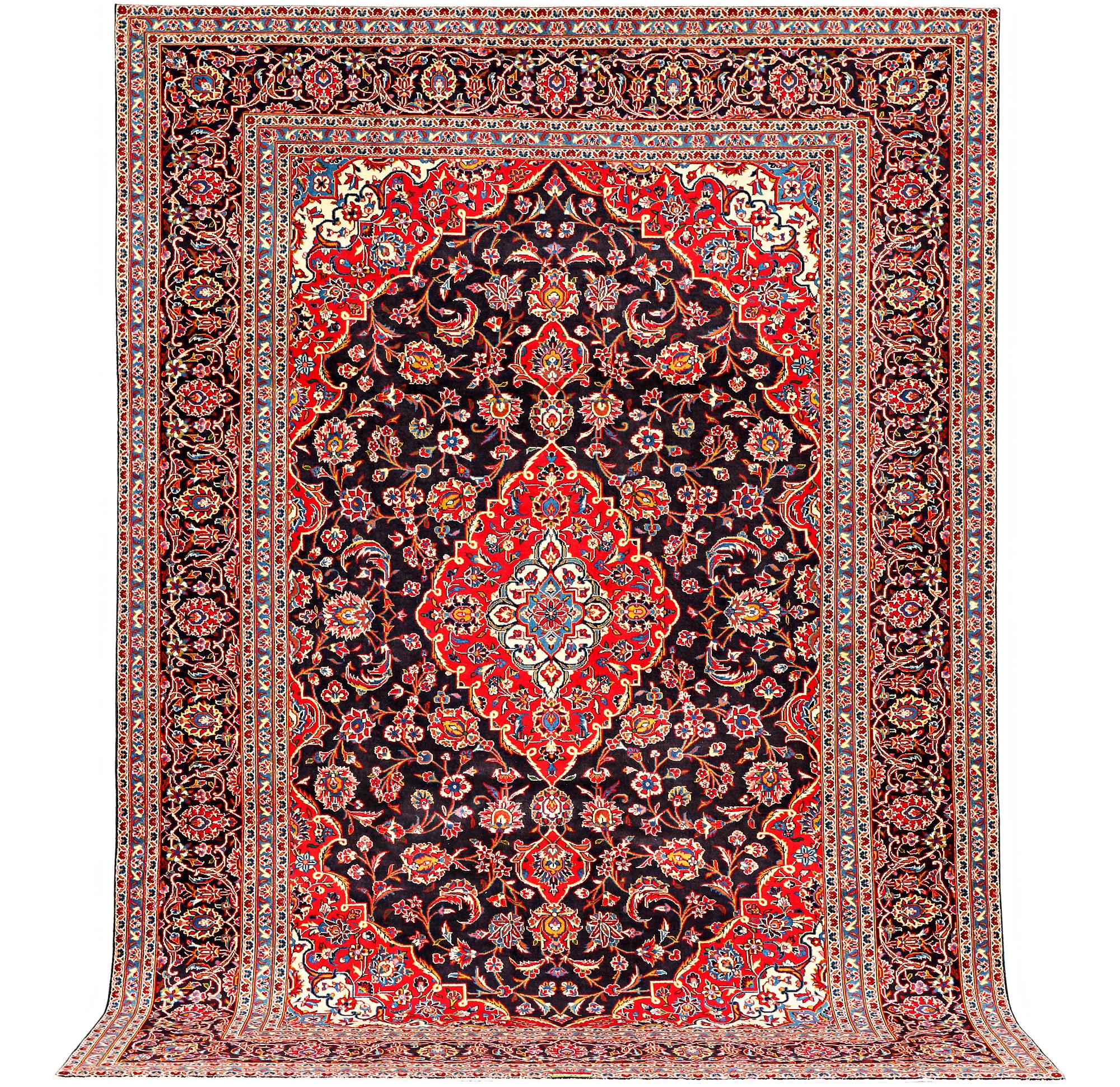 A Keshan carpet, c. 373 x 260 cm.