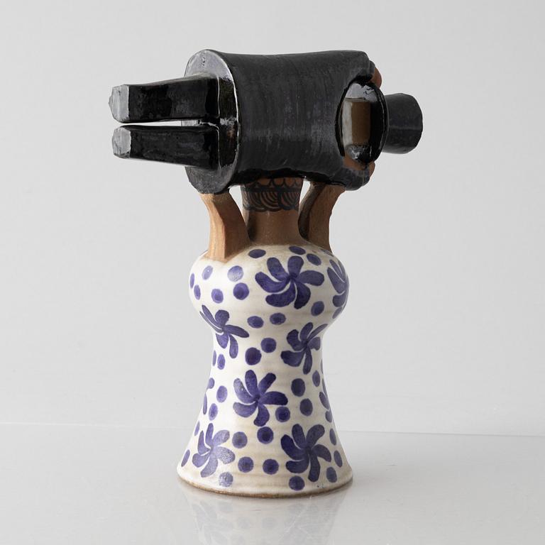 Lisa Larson, figurin, stengods, "Samhällsdebatten", Gustavsberg.