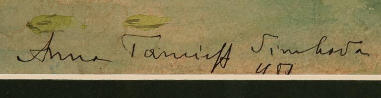 ANNA VYRUBOVA, akvarell, signerad och daterad 1951.