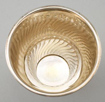 BÄGARE, silver, K Anderson, Stockholm 1946. Vikt ca 304 gram.