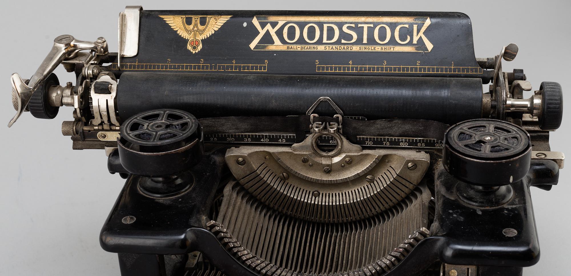 a Woodstock typewriter, early 20th century.