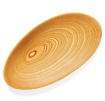 A Tapio Wirkkala aeroplan veneer dish, Finland 1950's.