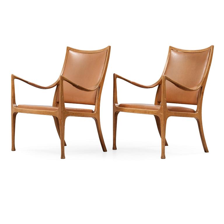 A pair of Hans Asplund armchairs, Nordiska Kompaniet, Sweden 1955.