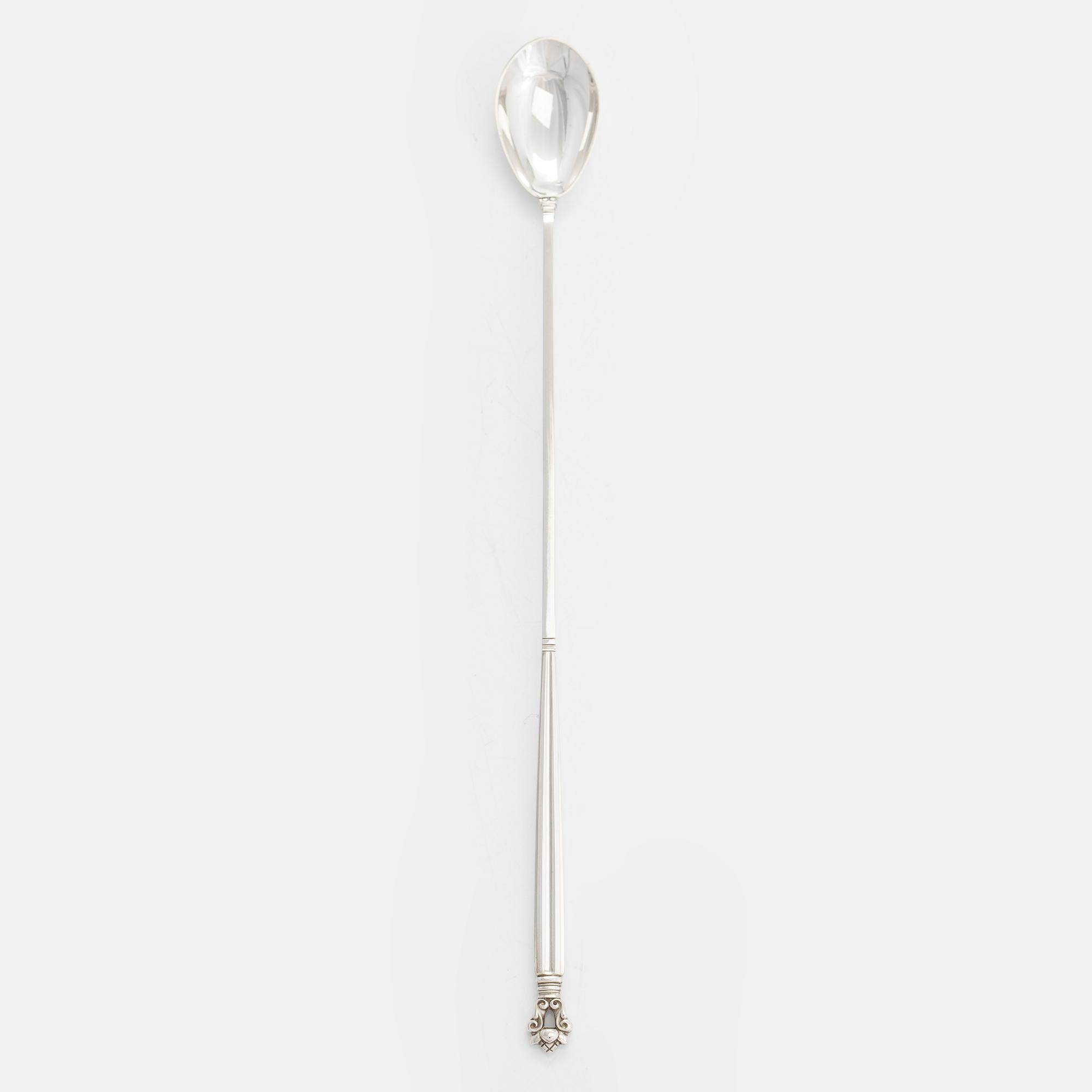 Johan Rohde, cocktailsked, "Konge/Acorn", sterlingsilver, Georg Jensen, Danmark efter 1945.