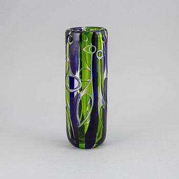 Vicke Lindstrand, a signed glass vase, Kosta Boda.