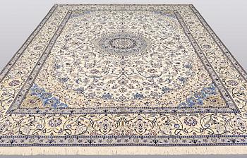 A carpet, Nain part silk s.k 9LAA, ca  417 x 287 cm.