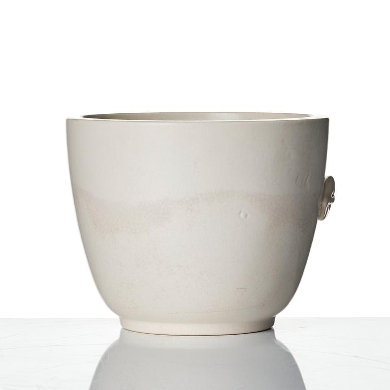 Wilhelm Kåge, a "Carrara" ceramic vase and bowl, Gustavsberg 1930s-40s.