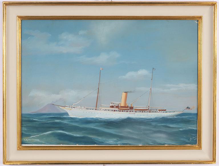 Tomasso De Simone, "S/Y Cassandra" vid Vesuvius.