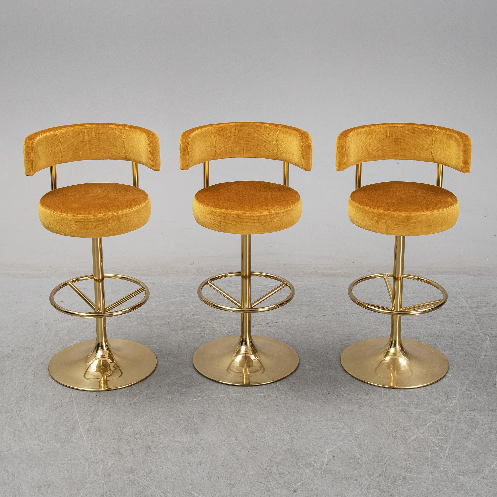 Three barstools, Johansson Design.