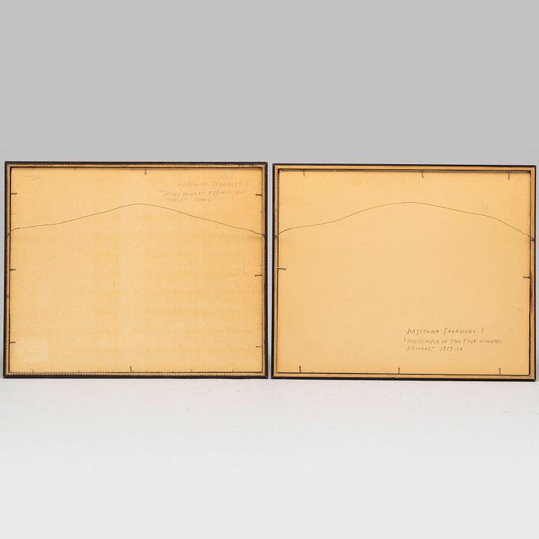 HASEGAWA SADANOBU I, färgträsnitt, 2 blad från album. Japan, 1900-tal.