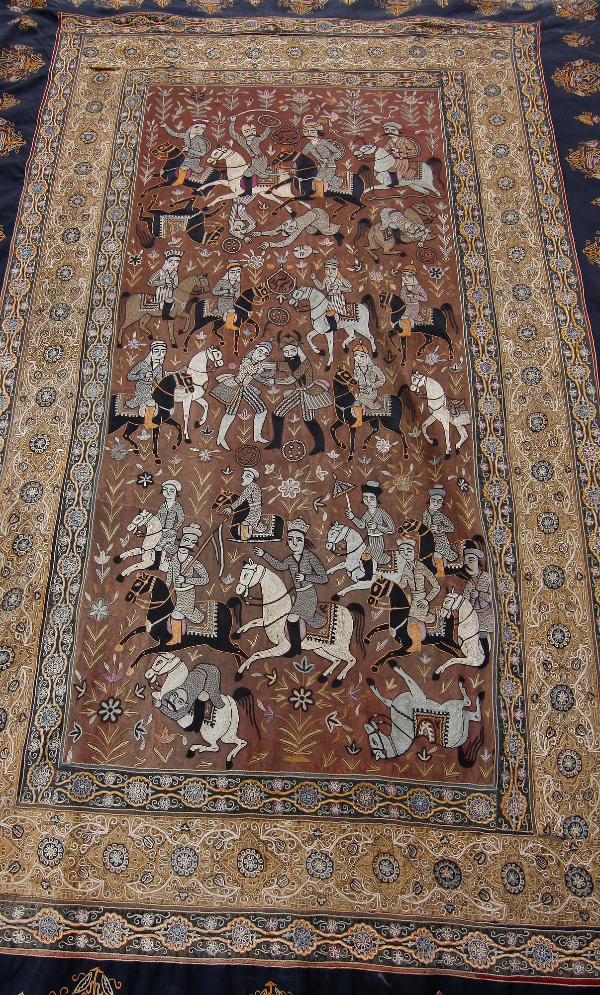 BRODERI. Persien, 1900-talets början. Ca 156 X 255.