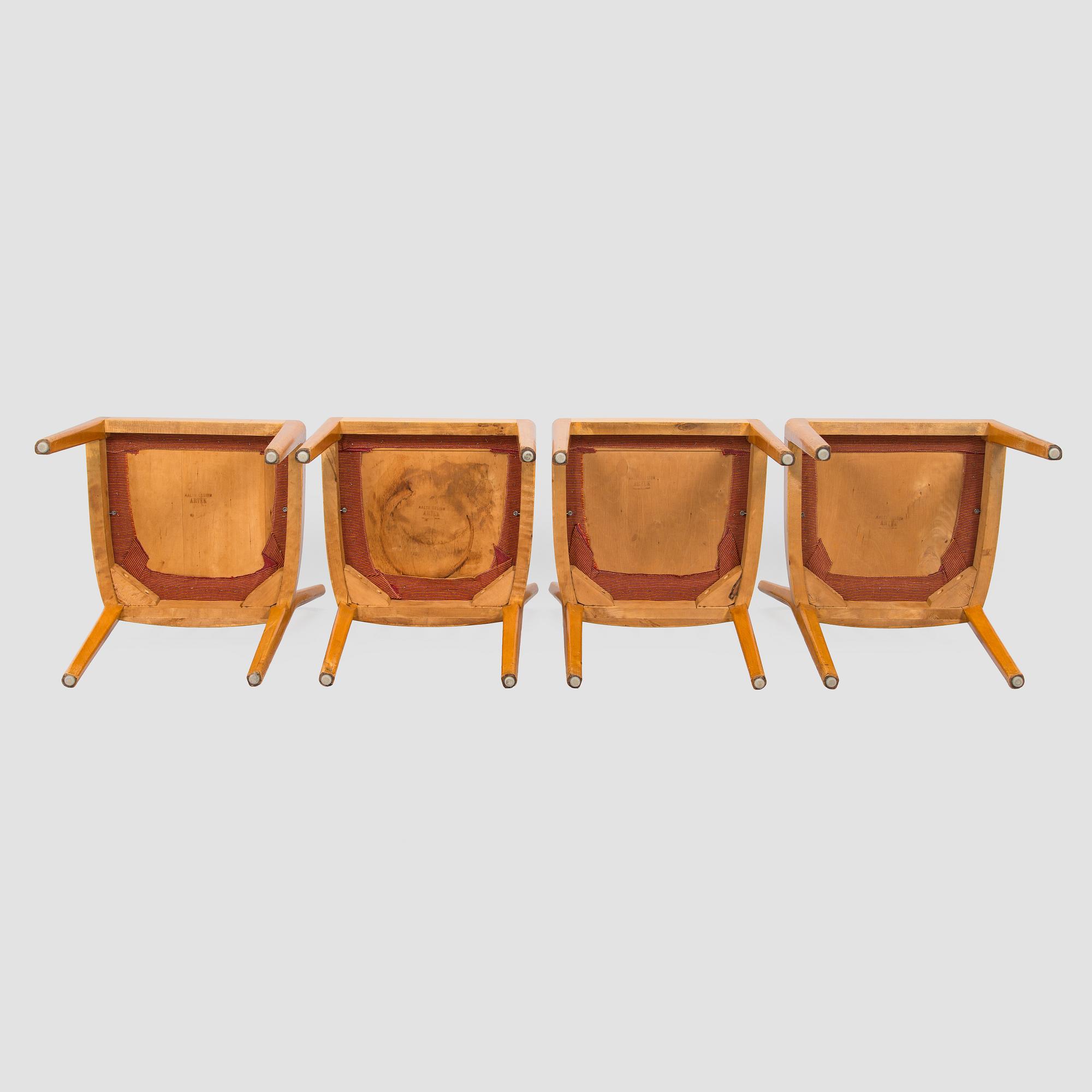 Aino Aalto, Four 1940s chairs for O.Y. Huonekalu-ja Rakennustyötehdas A.B.