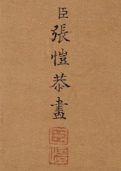 Unidentified artist, Still Life with Prunus in a Red Vase and Incense Burner, China, late Qing dynasty/early 20th century.