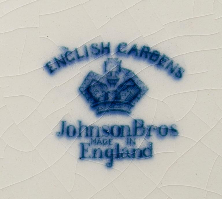 MATSERVIS, 74 delar, porslin, "English Gardens", Johnson Brothers, England 1900-första hälft.