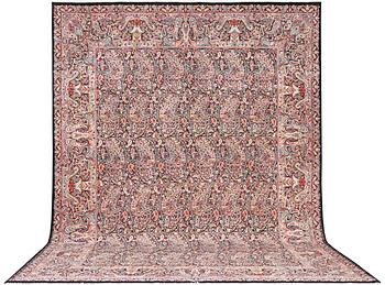 A Boteh pattern Kerman carpet, c. 475 x 342 cm.