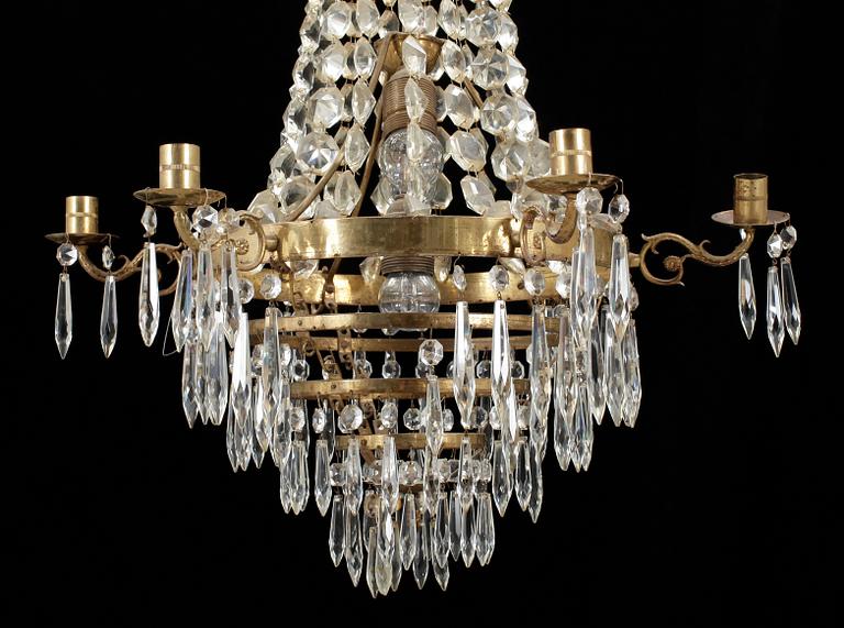 LJUSKRONA, gustaviansk stil, 1900-talets första hälft. Höjd ca 73 cm.