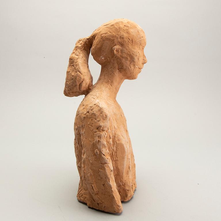 Wive Larsson, sculpture, signed, terracotta.