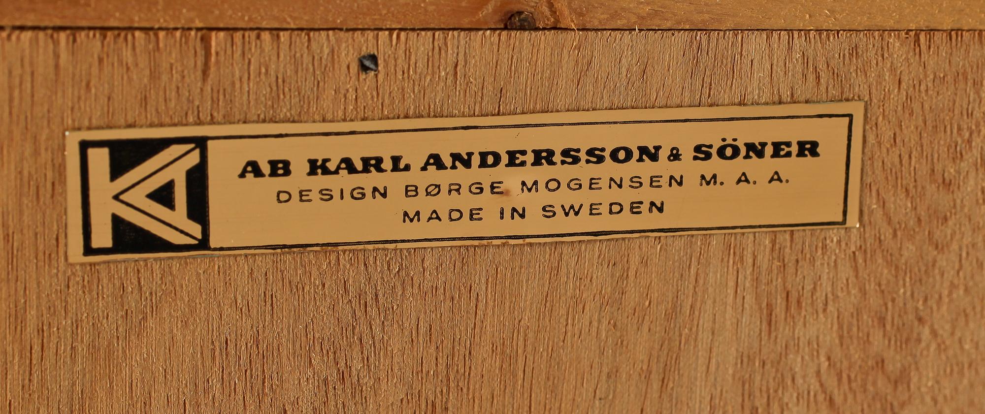 SIDEBOARD, ett par, "Öresund", Börge Mogensen, Karl Andersson & Söner, 1900-talets andra hälft.