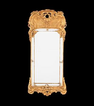 A Swedish Rococo 18th century mirror.