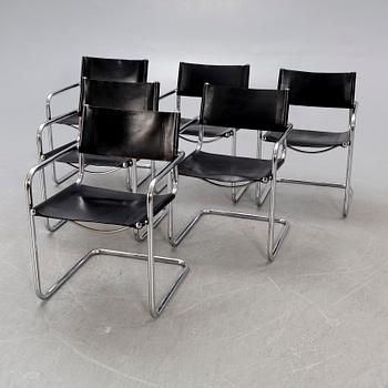 Armchairs, 6 pcs, Italy, late 20th century.